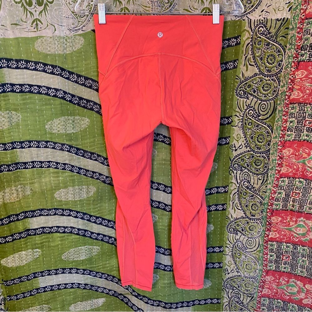 Lululemon Poppy Coral Train Times High-Rise 25" Yoga Inspired Tight Size 6 - Picture 9 of 16